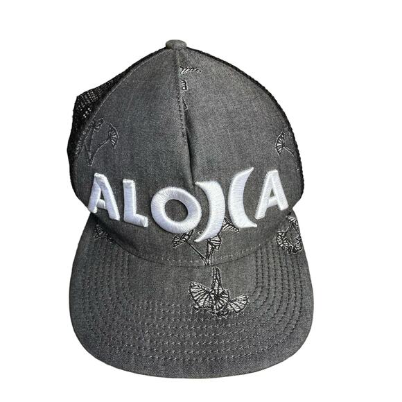 Sig Zane Hurley New Era Baseball Hat Snapback Cap‎ Aloha Hawaii Gray Floral - Picture 1 of 12
